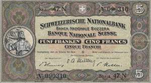 Schweiz 5 Franken 1951